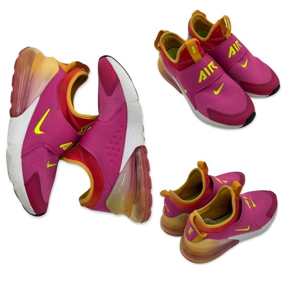 Nike Other - Nike Air Max 270 Etreme SE GS Slip On Active Shoes Girls(6Y)(Fuchsia/Yellow)